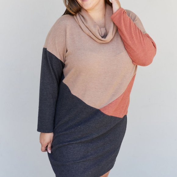 CY Fashion The More The Merrier Color Block Sweater Dress - Picture 9 of 11